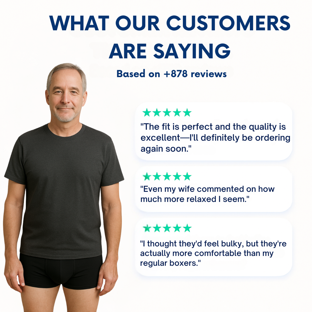 Men's Ultra-Absorbent Incontinence Boxer Briefs