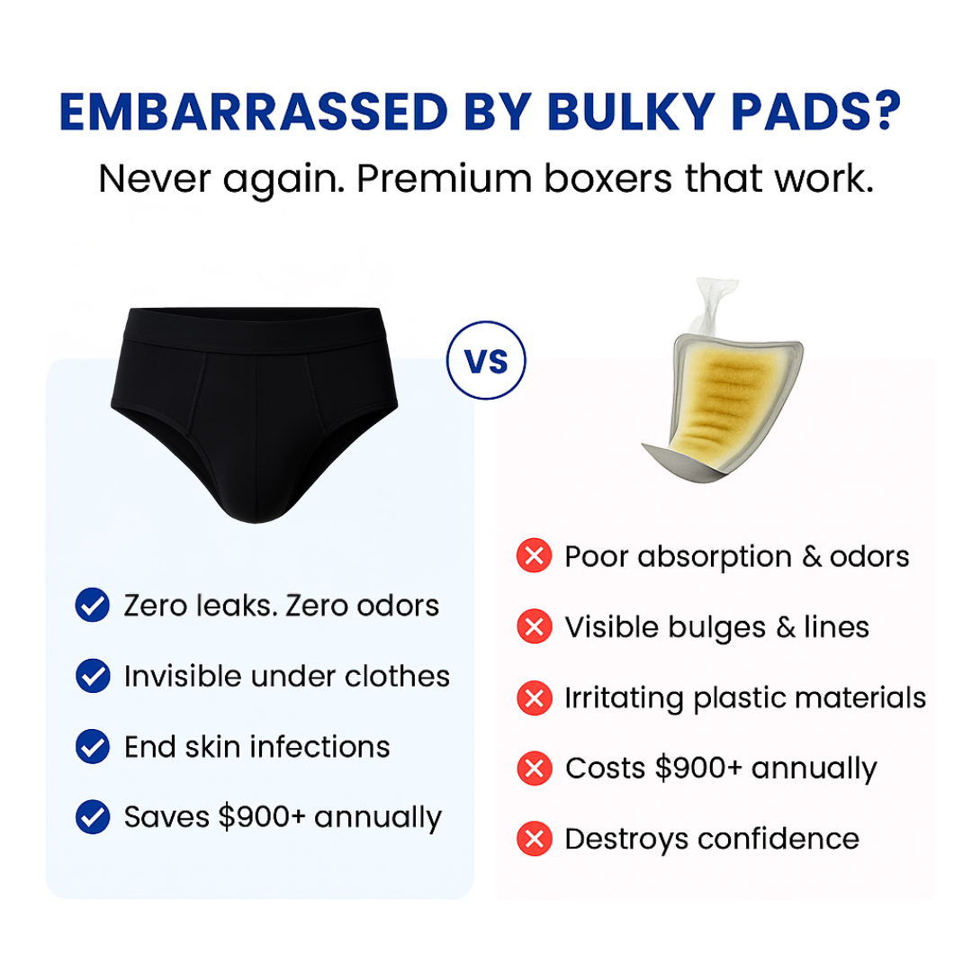 Men's Ultra-Absorbent Incontinence Briefs